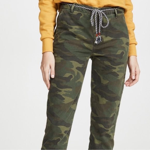 NWT Sundry Women’s Camo Cotton Pants Size 24 Drawstring Waist Tapered Leg - Picture 2 of 12